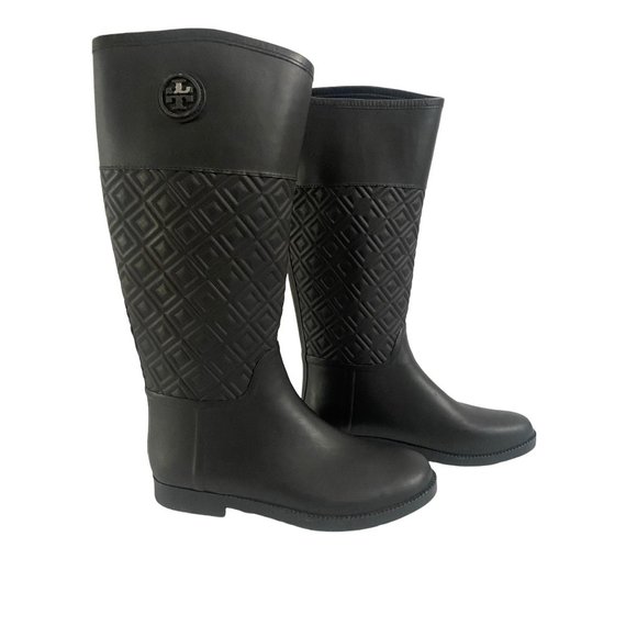 Tory Burch Shoes - Tory Burch rubber Women Marion Rain Boots Knee High Black Size 11M